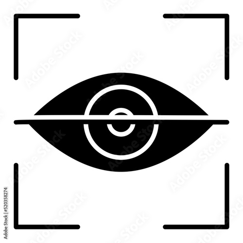 Perfect design icon of iris recognition