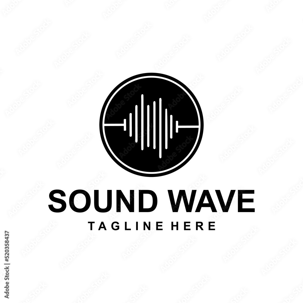 sound wave icon logo emblem design creative idea vector design inspiration