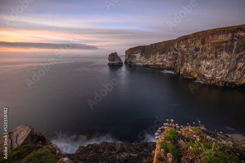 Sunset at The Standard, Sea Stack at Costa Head, Orkney, Scotland 
