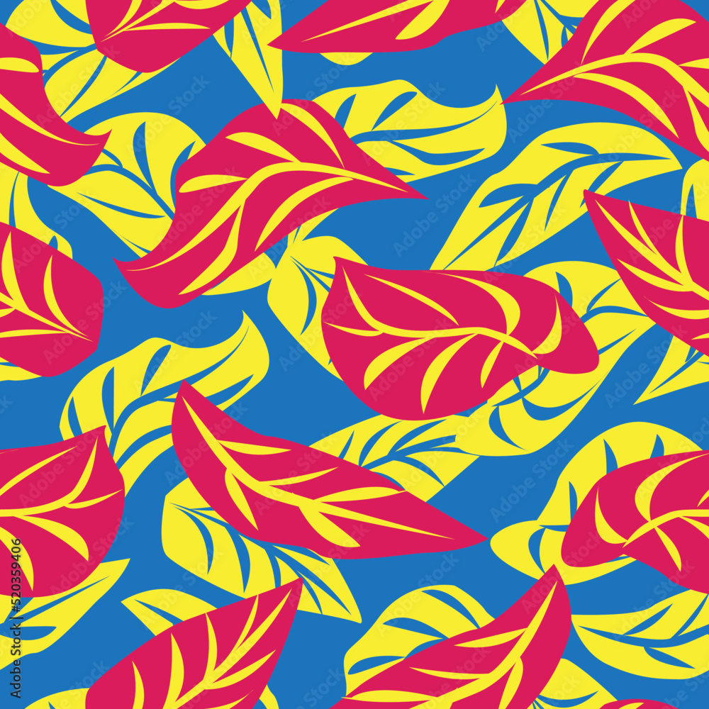 Tropical Leaf Seamless Pattern Design Tropical Leaf Seamless Pattern Design