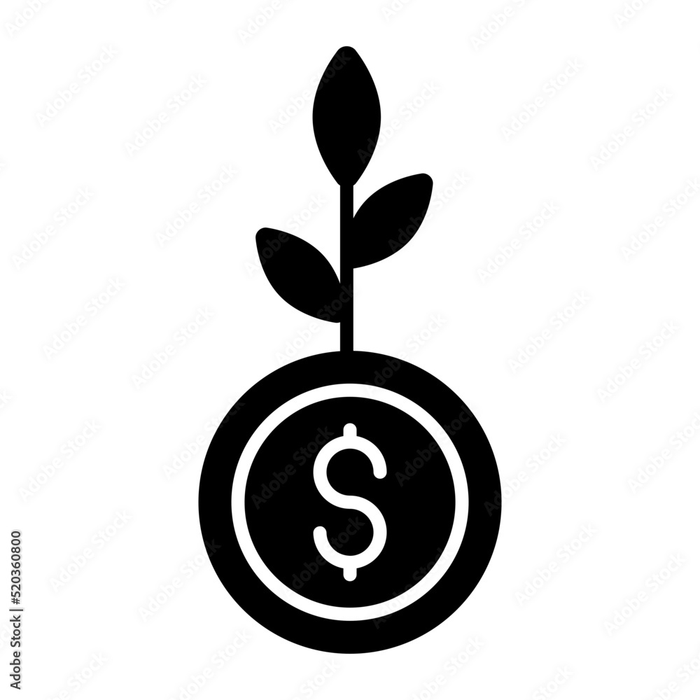 A perfect design icon of dollar plant A perfect design icon of dollar plant