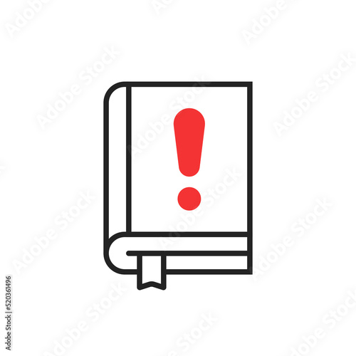 interesting fact like thin line instruction book icon