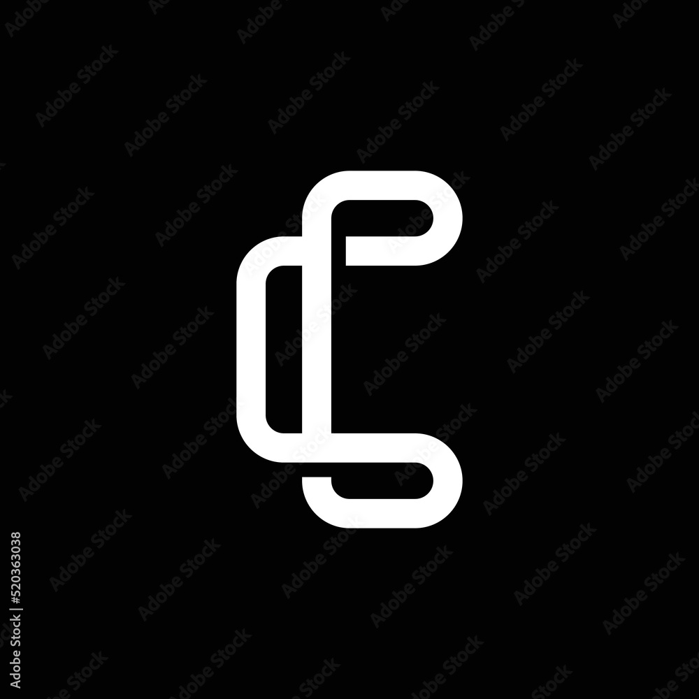 Modern letter C with overlapping line logo design Modern letter C with overlapping line logo design