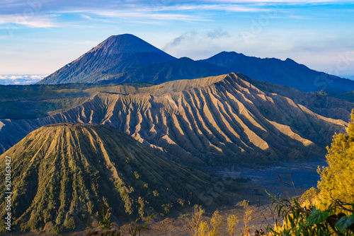 View of mountains during sunrise in Bromo, East Java