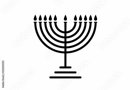 menorah icon isolated on white background