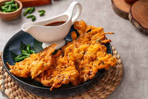 Bild auf Leinwand Bakwan is a vegetable fritter or gorengan from Indonesian cuisine