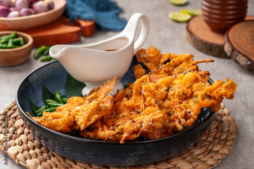 Canvas Print Bakwan is a vegetable fritter or gorengan from Indonesian cuisine
