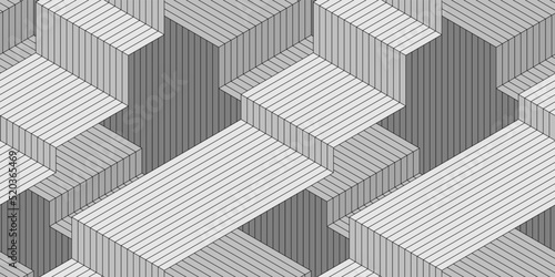 Geometric lines background. Seamless pattern.Vector. 幾何学ラインパターン　背景素材
