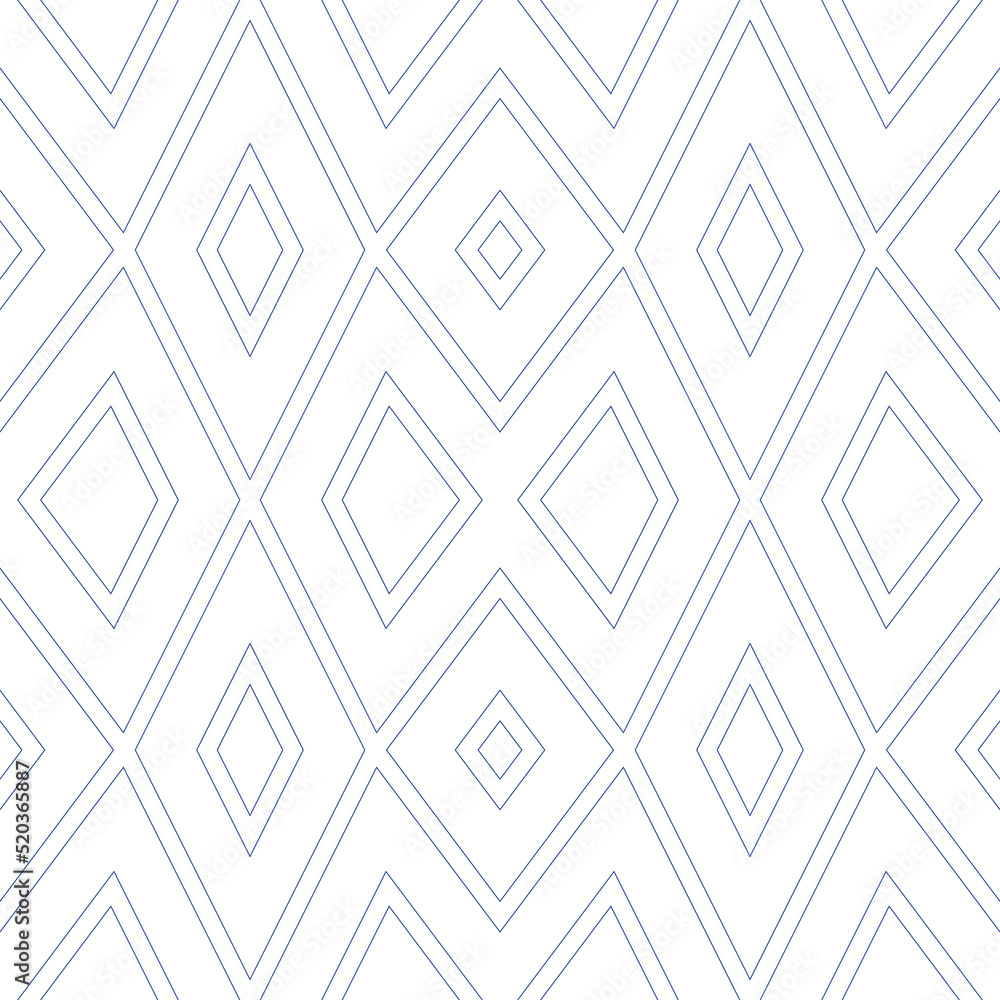 Seamless ethnic pattern. Rhombuses ornament. Diamonds backdrop. Tiles wallpaper. Ethnic motif. Geometric background. Digital paper. Tribal textile print. Web design. Abstract image. Vector artwork.