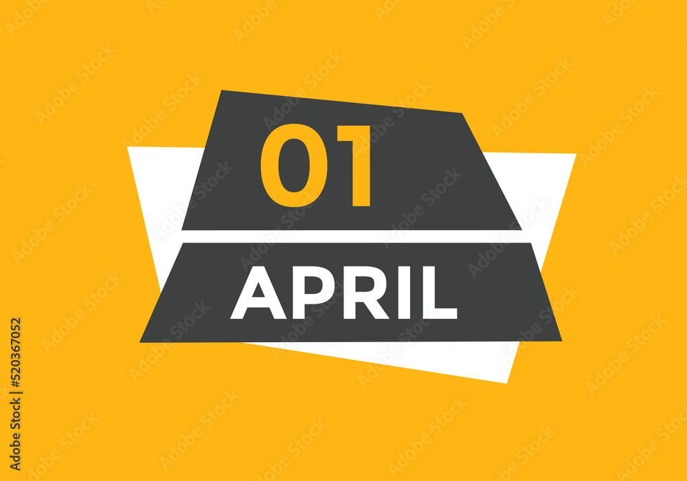 April 1 Calendar icon Design. Calendar Date 1st April. Calendar template
April 1 Calendar icon Design. Calendar Date 1st April. Calendar template