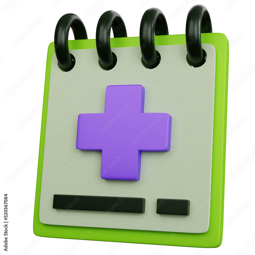 3d rendering medical note pad isolated 3d rendering medical note pad isolated