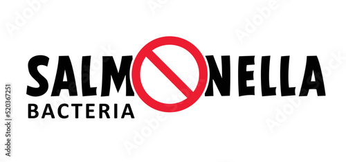 Stop salmonella bacteria outbreak is a bacterium that can live in the intestines of animals. Bacterial cell infection icon or symbiol. symptoms, ytoms nausea and food poisoning