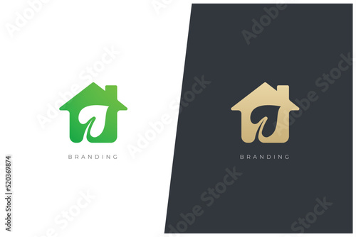 Green House Nature And Environment Vector Logo Concept Design