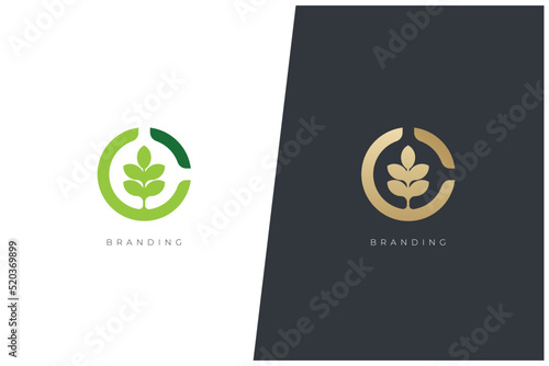 Plant Green Protection Nature And Environment Vector Logo Concept Design