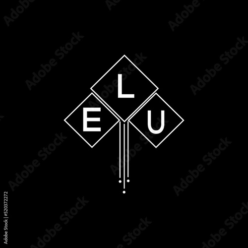 ELU letter logo design with white background in illustrator, ELU vector logo modern alphabet font overlap style.
 photo