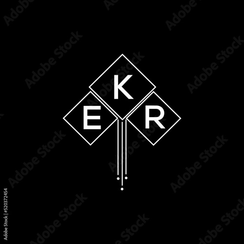 EKR letter logo design with white background in illustrator, EKR vector logo modern alphabet font overlap style.
 photo