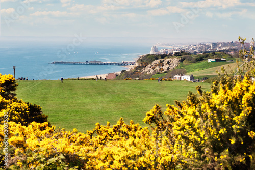 Beautiful view - seaside resort on the English coast © giedriius