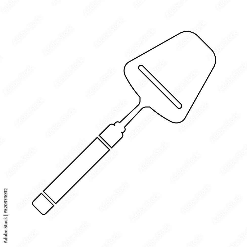 Norwegian Cheese Slicer Cutter Black and White Outlined Vector Icon Norwegian Cheese Slicer Cutter Black and White Outlined Vector Icon