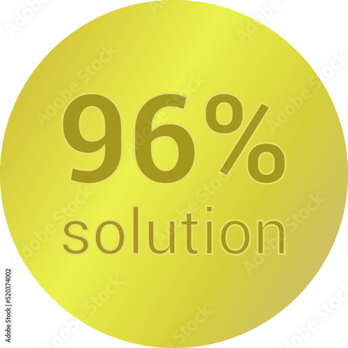 1% solution. Vector illustration isolated on white.