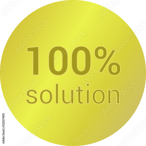 1% solution. Vector illustration isolated on white.