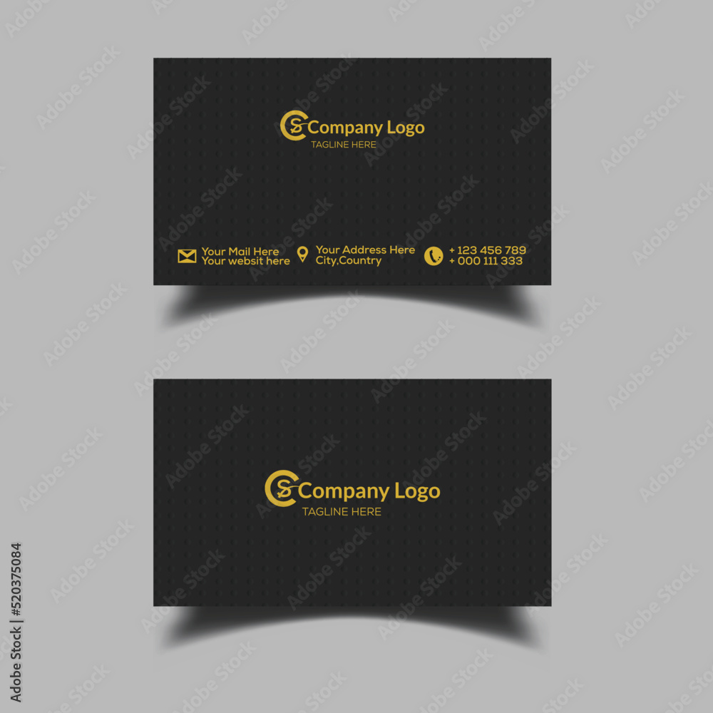 Obraz premium Gold and Black business card template