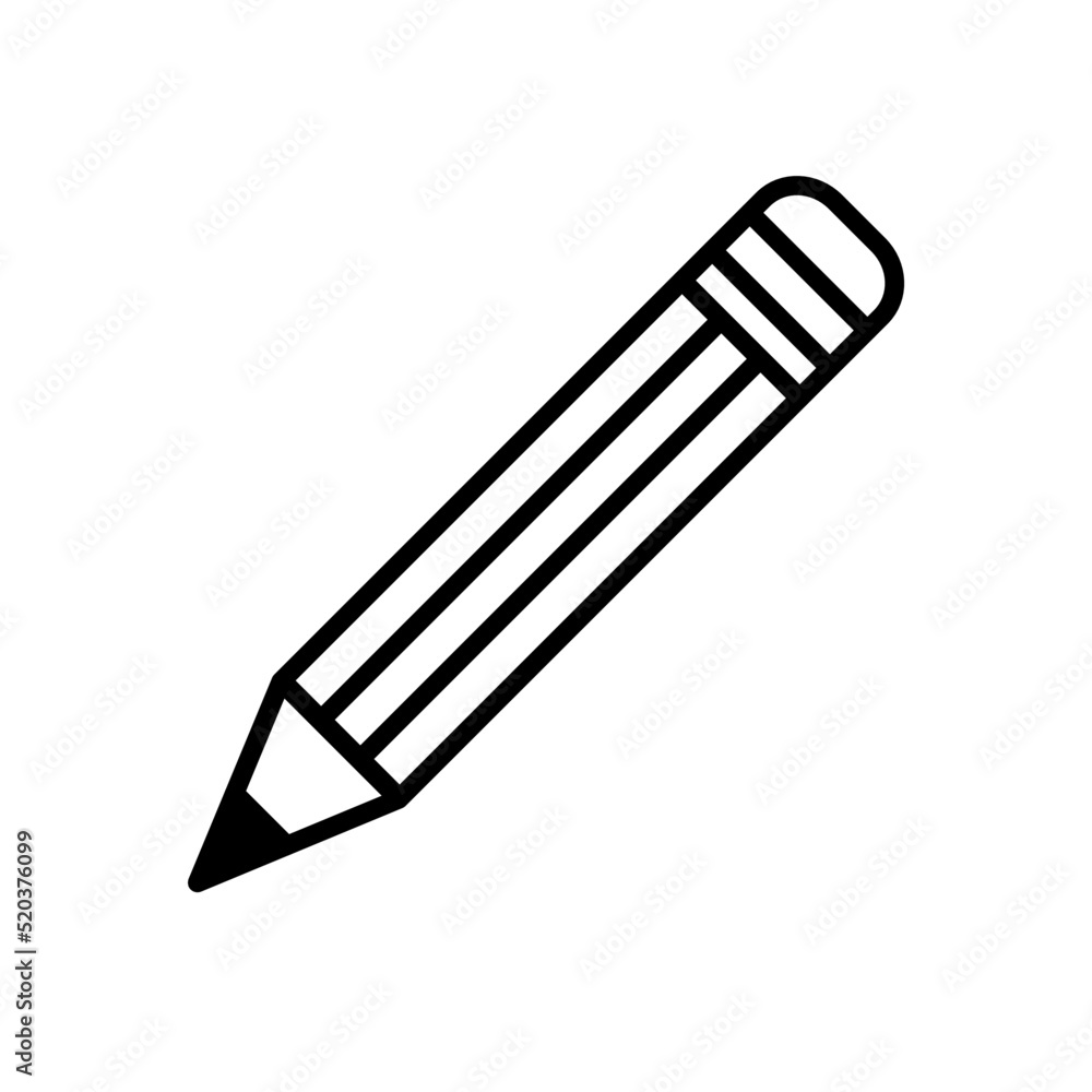 pencil and eraser vector icon pencil and eraser vector icon