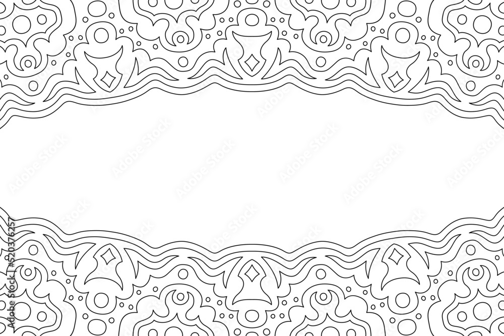 Vector art for coloring book with linear border