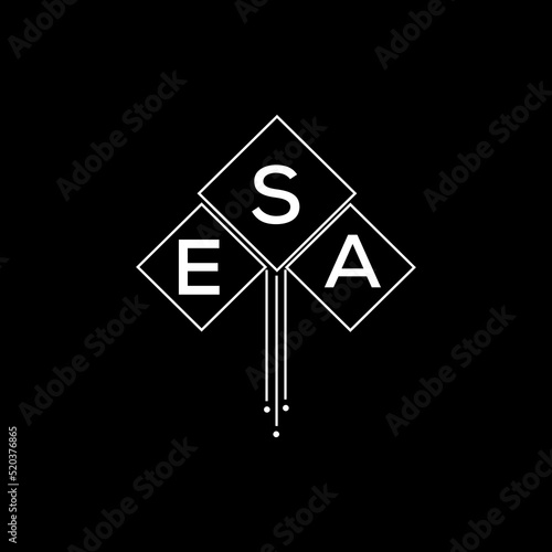 ESA letter logo design with white background in illustrator, ESA vector logo modern alphabet font overlap style.
