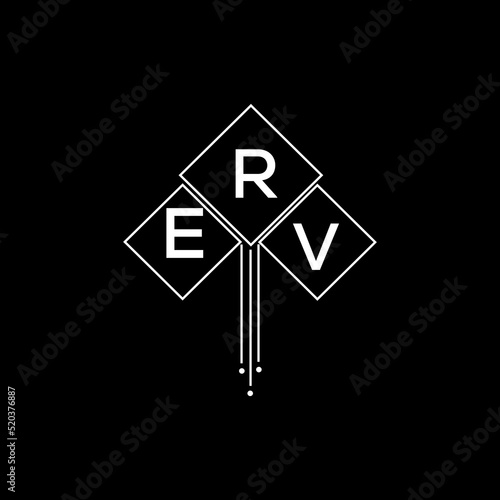 ERV letter logo design with white background in illustrator, ERV vector logo modern alphabet font overlap style.
 photo