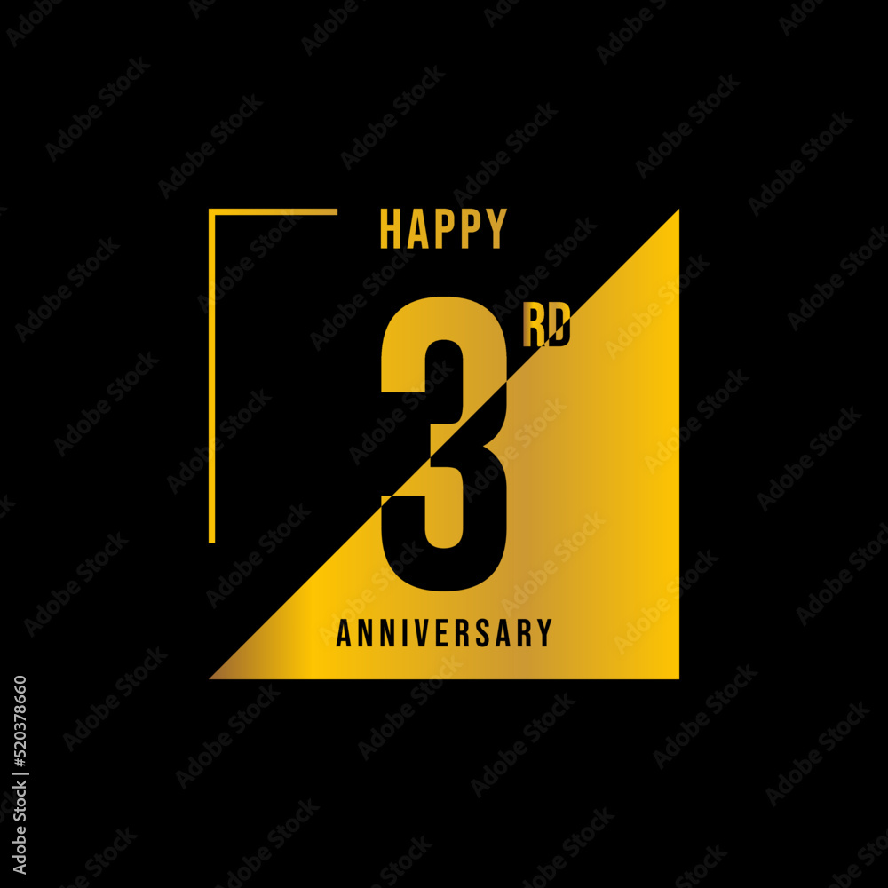 3 year anniversary design template. vector template illustration 3 year anniversary design template. vector template illustration