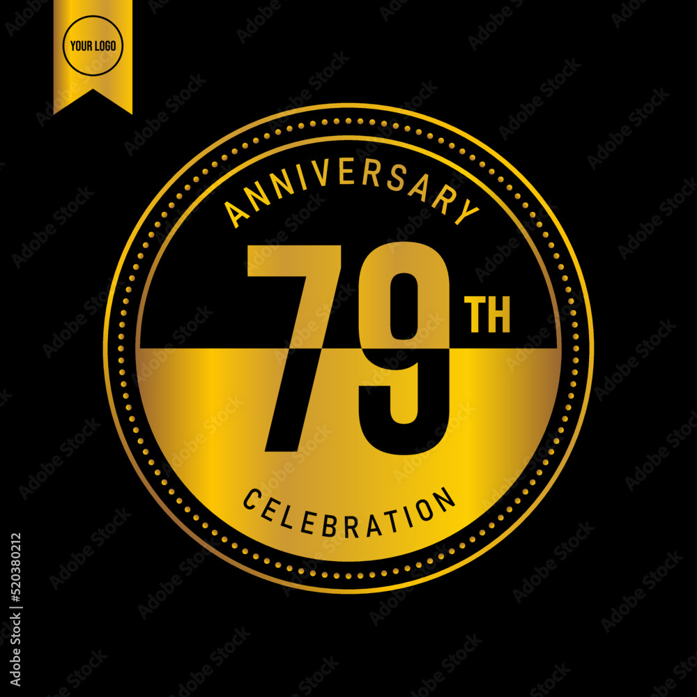 79 year anniversary design template. vector template illustration