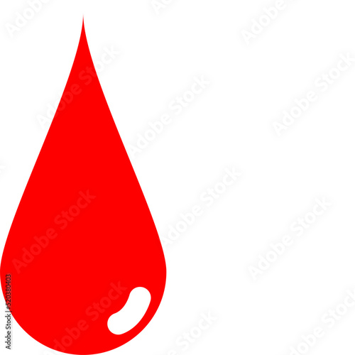 Illustration of blood splash or blood drop icon