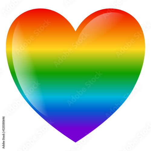 Toleranz Regenbogen Herz isoliert