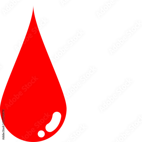 Illustration of blood splash or blood drop icon