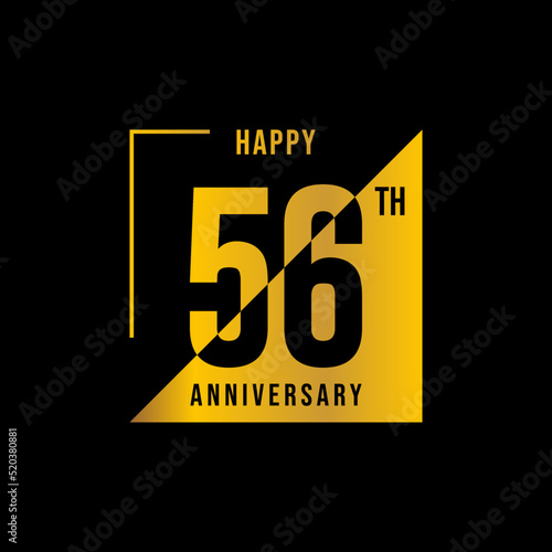 56 year anniversary design template. vector template illustration © mz nu