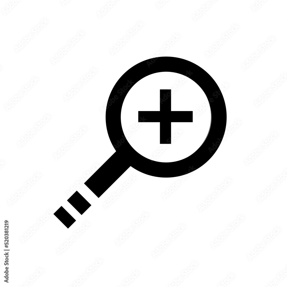 search icon stock with plus sign vector illustration flat design search icon stock with plus sign vector illustration flat design