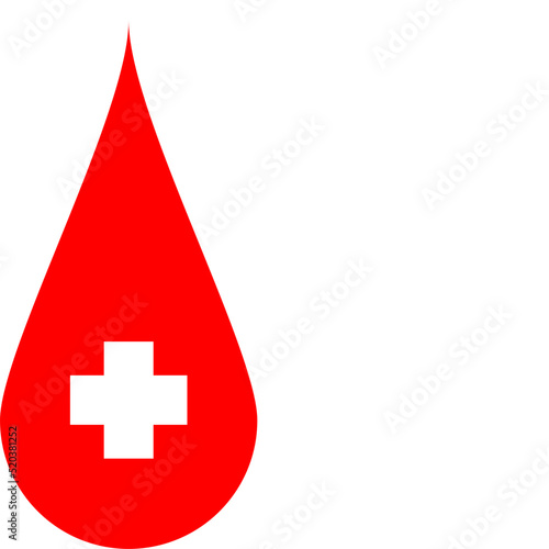 Illustration of blood splash or blood drop icon