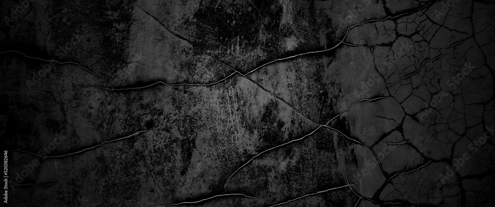 Scary dark walls, concrete cement texture for background. Dark grunge background with scratches - obrazy, fototapety, plakaty 