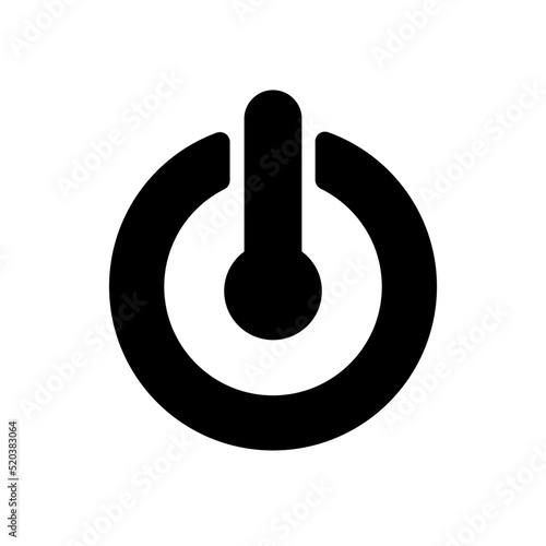 power button icon, power, on, off, switch icon stock vector illustration flat design