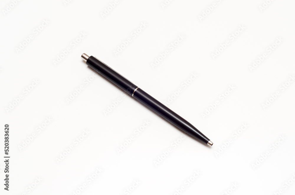 one black pen on a white background one black pen on a white background