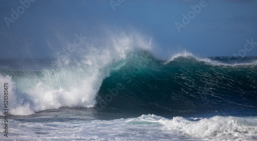 Wave breaking  Orkney  Scotland