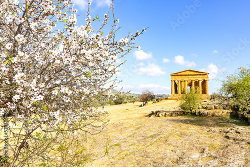 Print op canvas Temple of Concordia, Agrigento, Valley of the Temples
