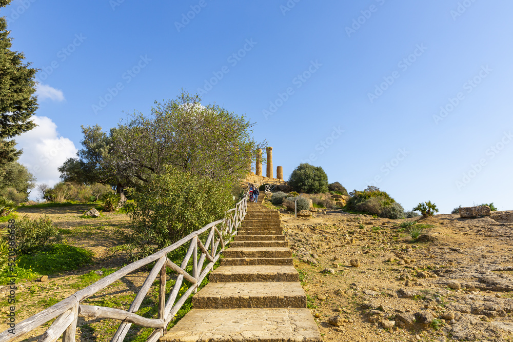 Temple of Hera Lacinia, Juno, in the Valley of the Temples in Agrigento