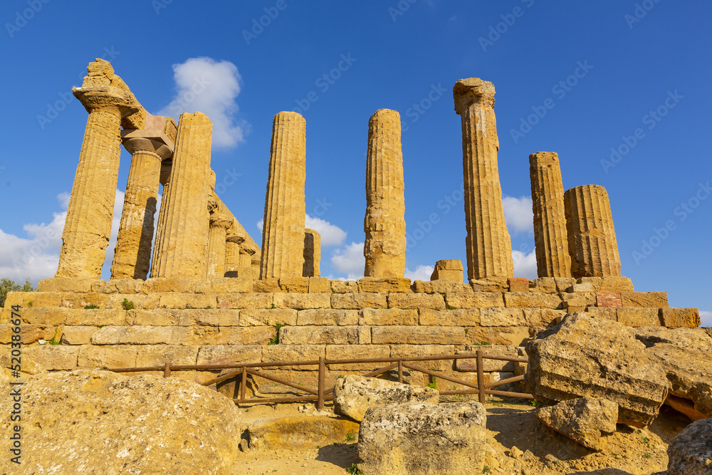 Temple of Hera Lacinia, Juno, in the Valley of the Temples in Agrigento