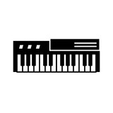 electric piano, keyboard vector icon