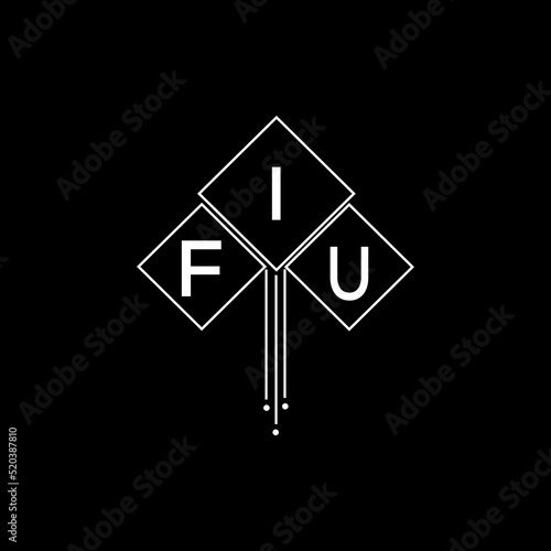 FIU letter logo design with white background in illustrator, FIU vector logo modern alphabet font overlap style.
 photo
