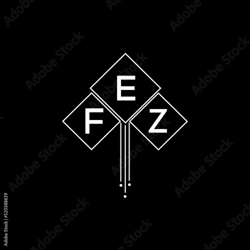 FEZ letter logo design with white background in illustrator, FEZ vector logo modern alphabet font overlap style.
