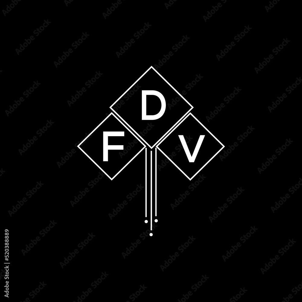 FDV letter logo design with white background in illustrator, FDV vector ...