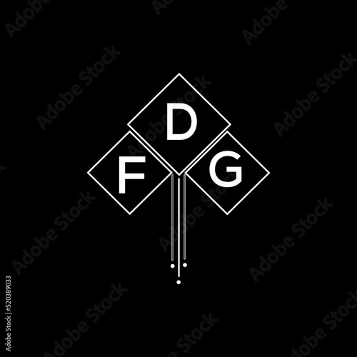 FDG letter logo design with white background in illustrator, FDG vector logo modern alphabet font overlap style.
 photo