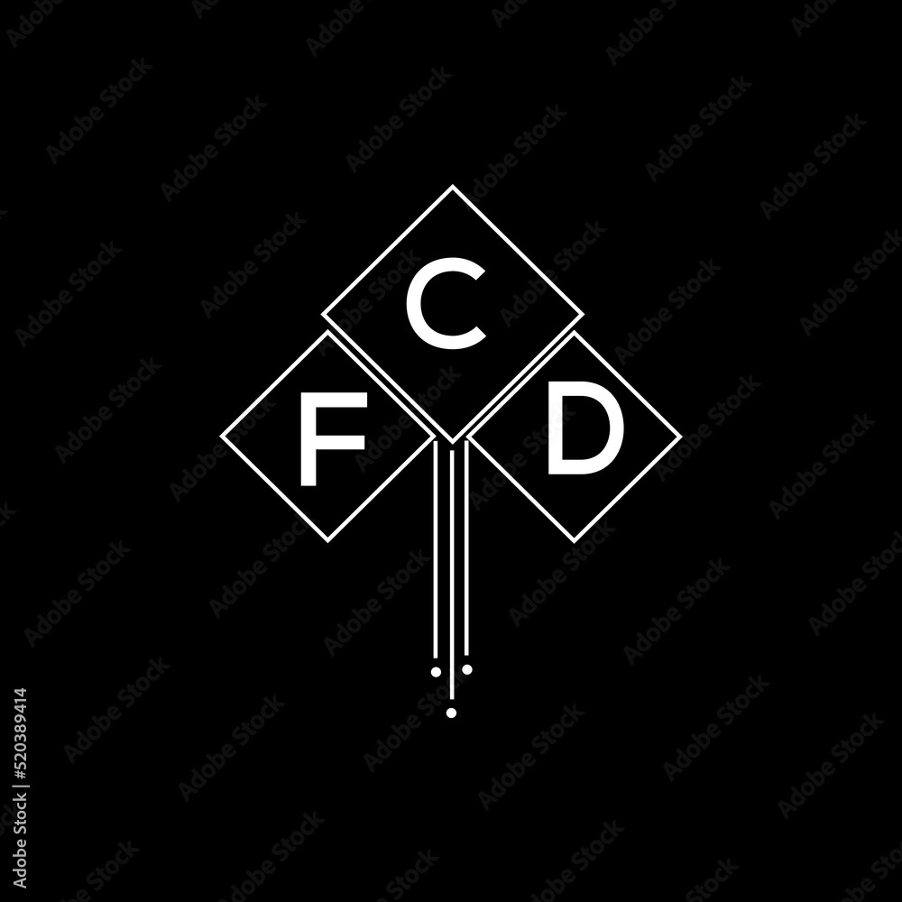 FCD letter logo design with white background in illustrator, FCD vector ...